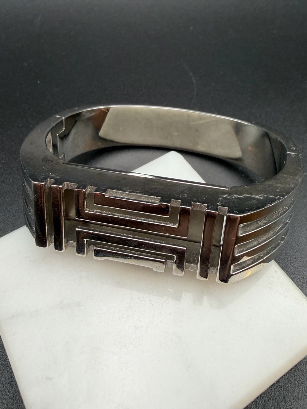Tory Burch for Fitbit Metal Hinged Bracelet #609 silver tone